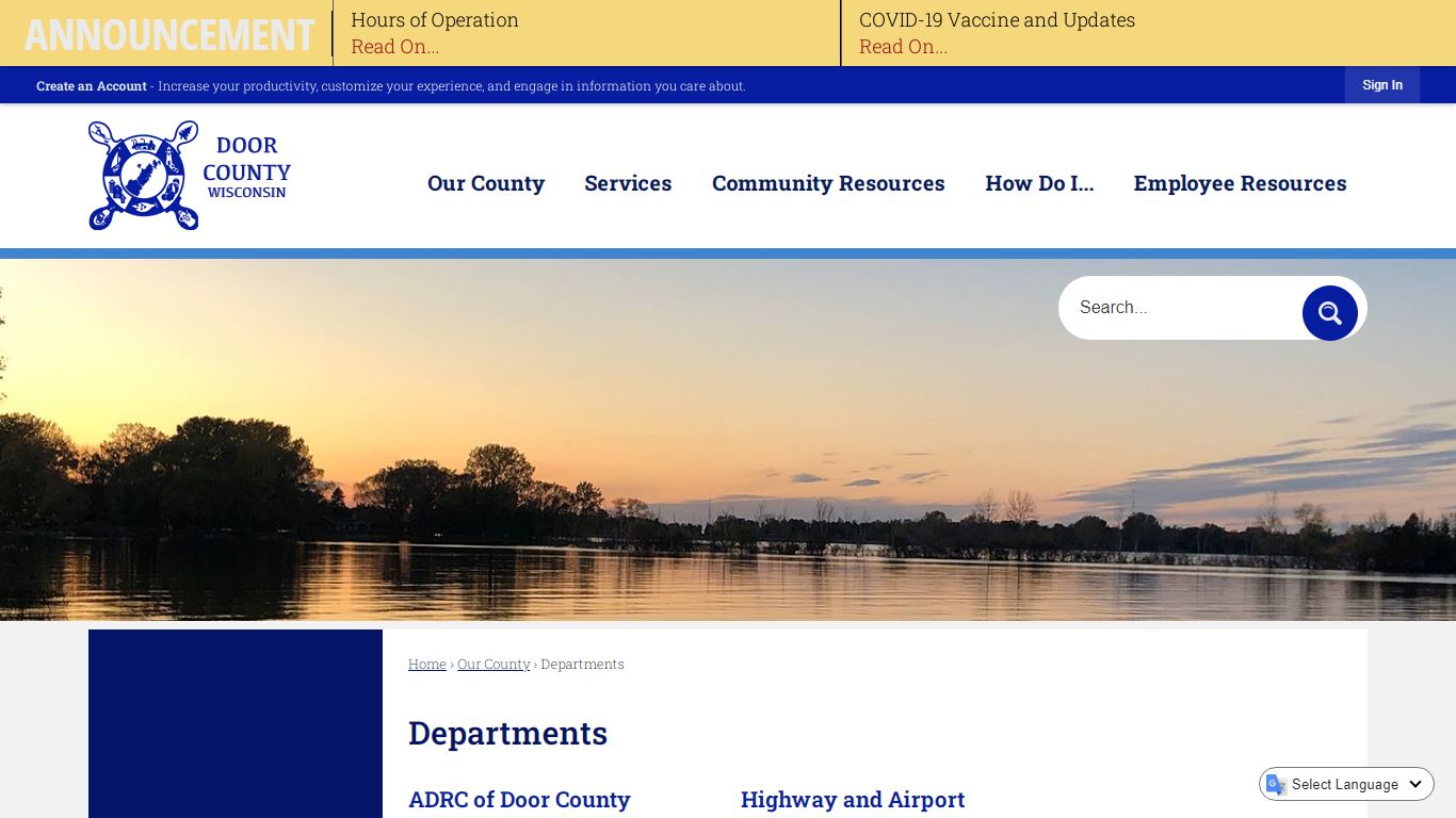 Departments | Door County, WI